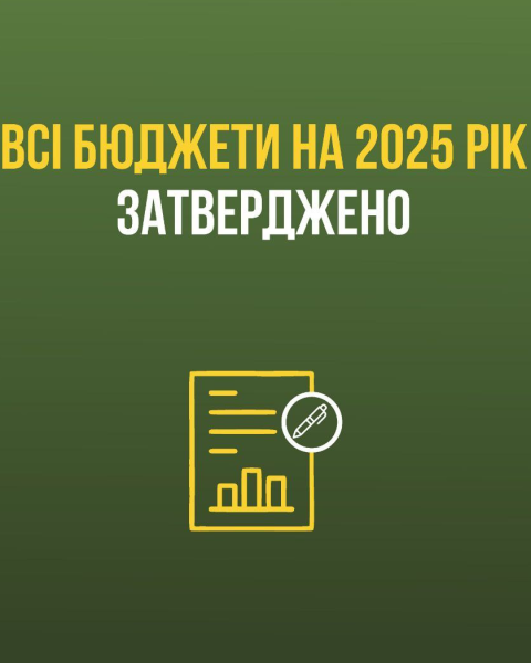 Всі бюджети на 2025 рік затверджено