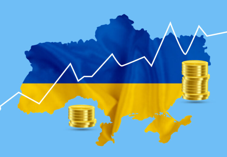 Територія Україні з зображенням інфляції