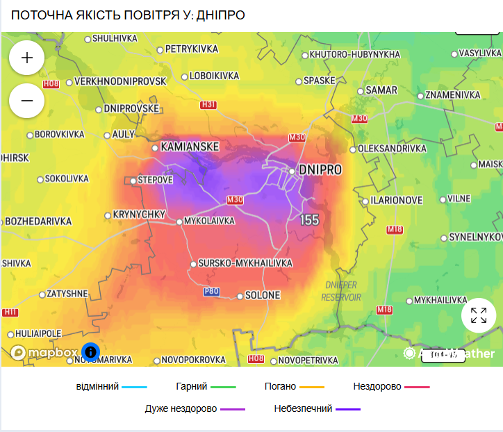 Якість повітря Дніпро