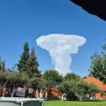 Хмара в вигляді ядерного грибу над Дніпром