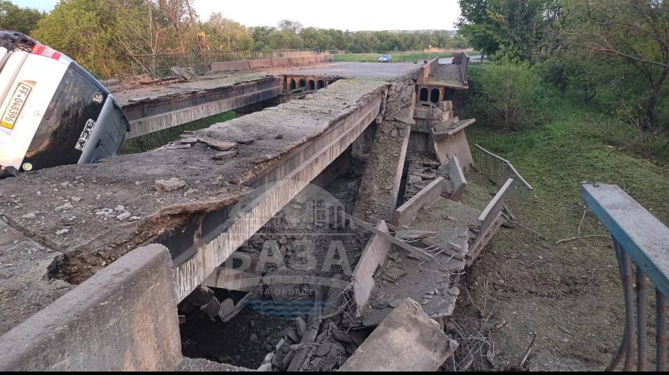Росіяни зруйнували міст між Донеччиною і Дніпропетровщиною авіабомбами