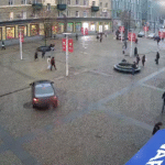 На Європейській площі в Дніпрі водій їздив пішохідною зоною