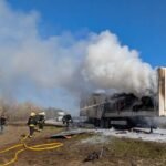 На в’їзді до Дніпра загорілася вантажівка